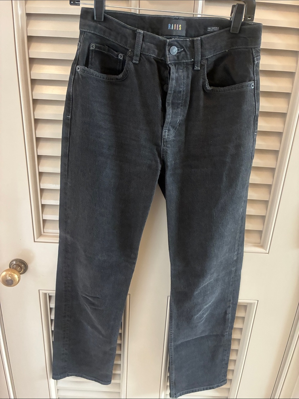 Rails Straight Women’s Jeans in Washed Black